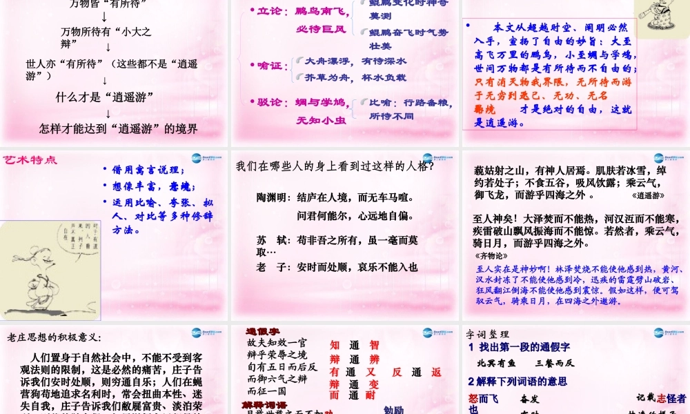 高中语文 第18课(逍遥游(节选))课件 粤教版必修5 课件