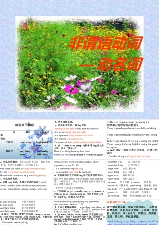 高中动名词学习速成兵法课件