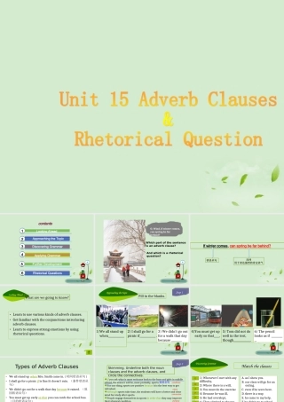 高中英语 模块7 Unit15 Adverb Clause & Rhetorical Questions课件 牛津版 课件