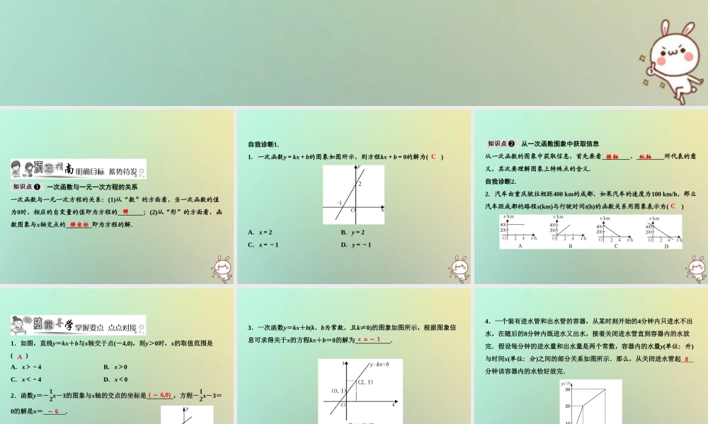 秋八年级数学上册 第4章 一次函数 4 一次函数的应用 第2课时 一次函数的实际应用课件 (新版)北师大版 课件