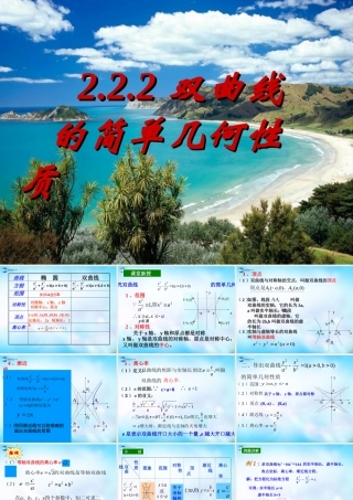 高中数学 2.2.2双曲线的几何性质课件 新人教A版选修1-1 课件