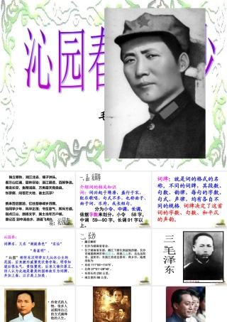 高中语文 111(沁园春·长沙)8同步课件 苏教版必修1 课件