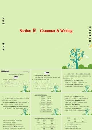 高中英语 Unit 1 Friendship Section Ⅳ Grammar  Writing课件 新人教版必修1 课件