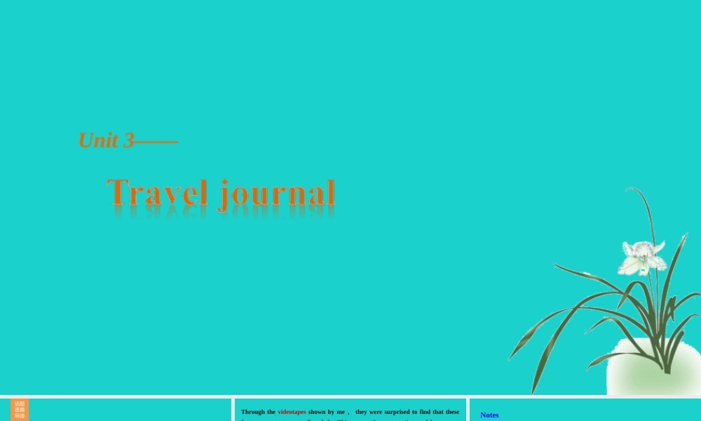 高中英语 Unit 3 Travel journal Period One Nelson Mandela a modern hero课件 新人教版必修1 课件