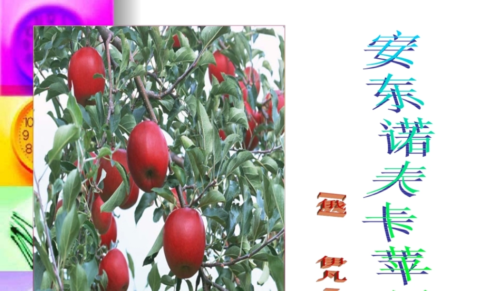 高中语文：(安东诺夫卡苹果)(苏教版选修)课件之四 课件