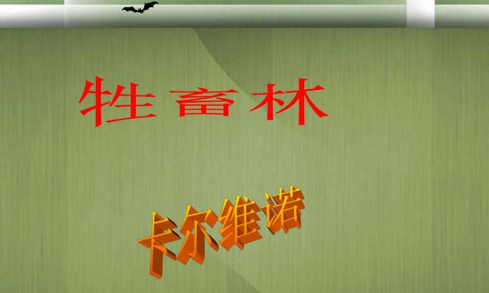 高中语文(牲畜林)课件 新人教版选修 课件