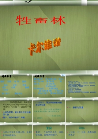 高中语文(牲畜林)课件 新人教版选修 课件