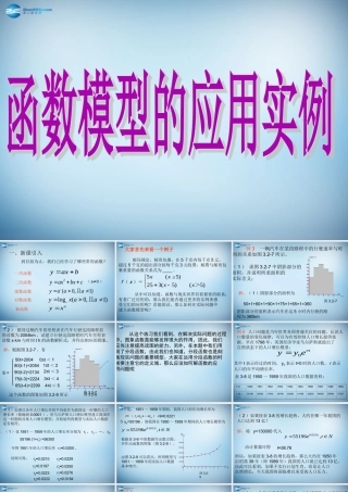 高中数学 32 函数模型及其应用实例课件 新人教A版必修1 课件