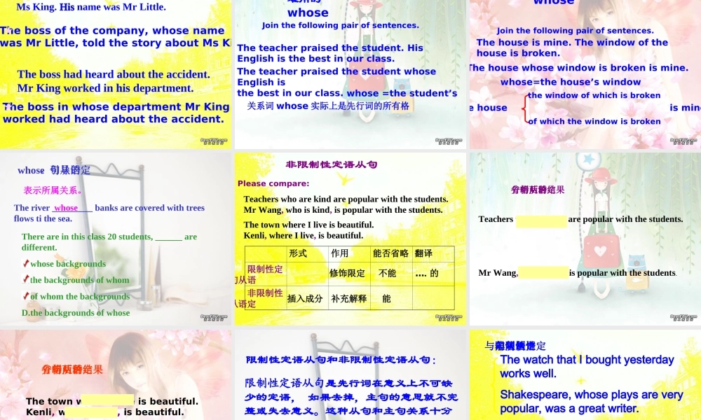 高三英语定语从句全面复习讲解与练习课件 新课标 人教版 课件