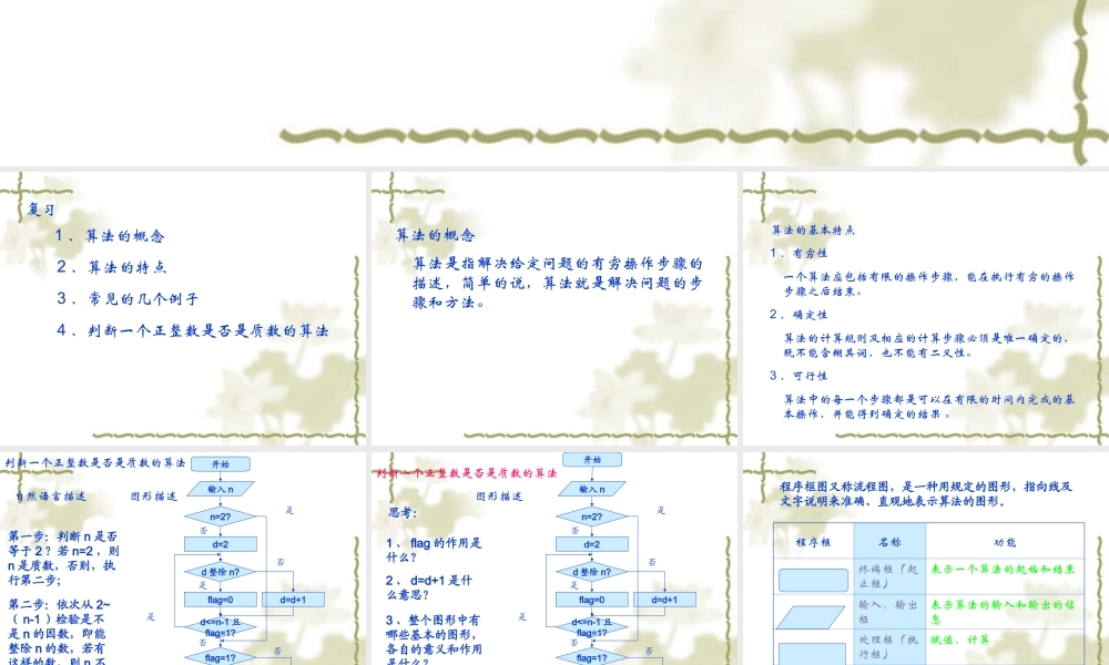 算法课件1 人教版必修三第一章算法初步课件大全