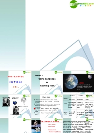高中英语 64(Period 2 Using Language & Reading Task )课件 新人教版必修3 课件