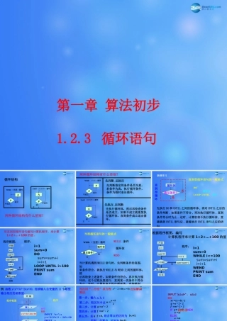 高中数学 123 循环语句课堂教学课件1 新人教A版必修3 课件