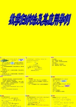 高中数学理科选修数学归纳法及其应用举例课件