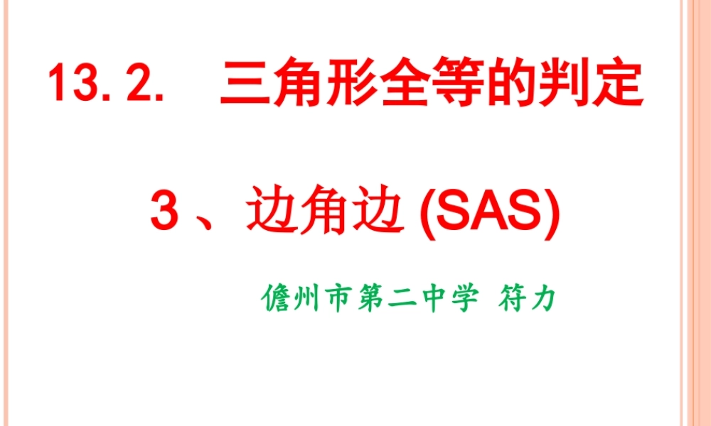 13.2.3边角边