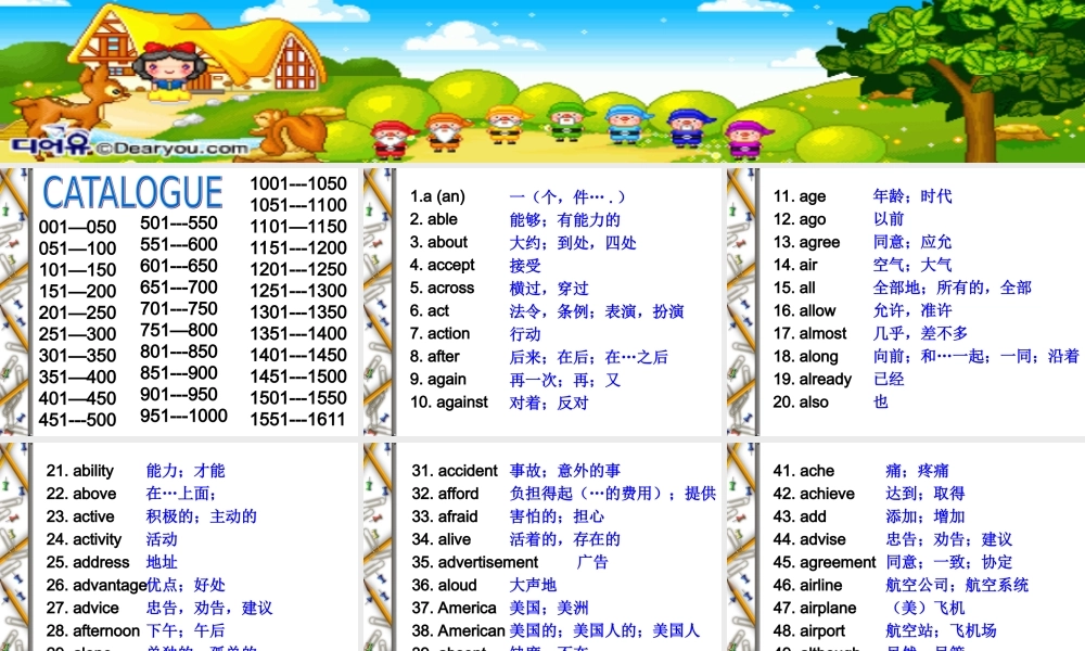 高三英语考试说明 词汇表课件全国通用 课件