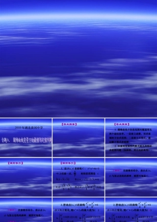 高三数学(专题八 圆锥曲线背景下的最值与定值问题) 课件