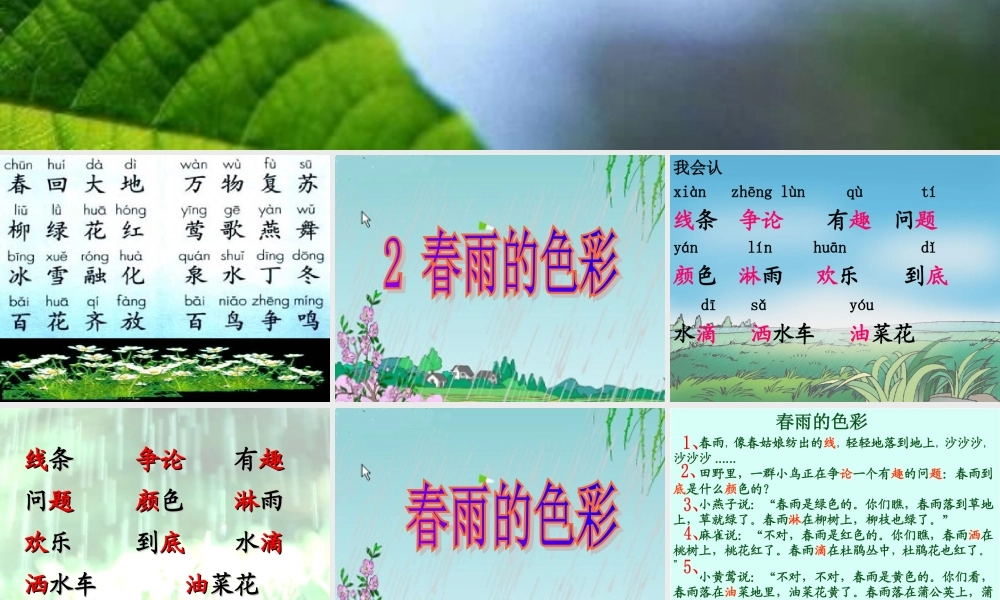 《春雨的色彩》课件
