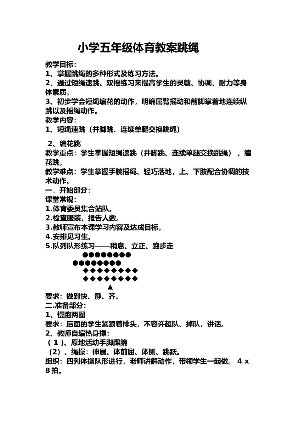 小学五年级教案跳绳_第1页