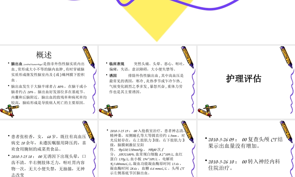 脑出血个案护理查房