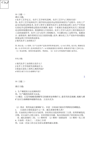 化学工艺学答案