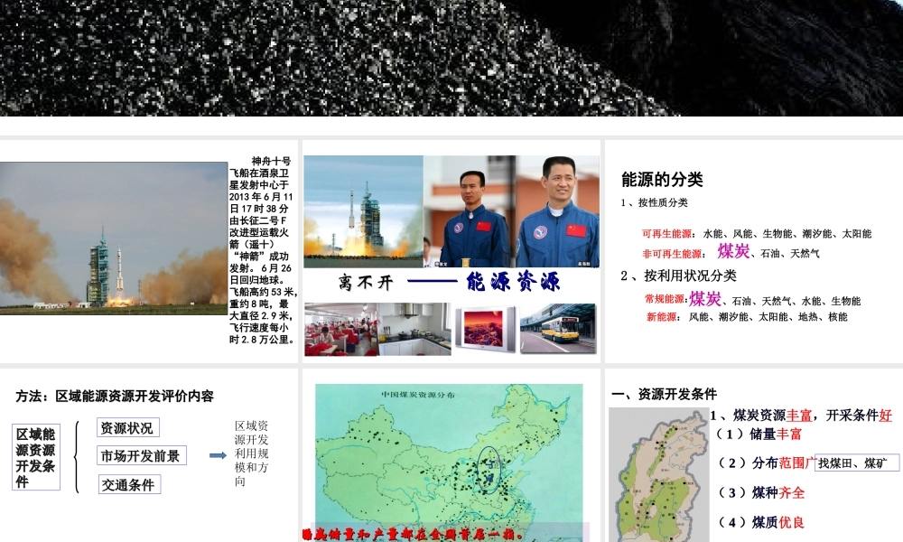 能源资源的开发--以我国山西省为例(公开课)