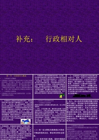 补充：行政相对人