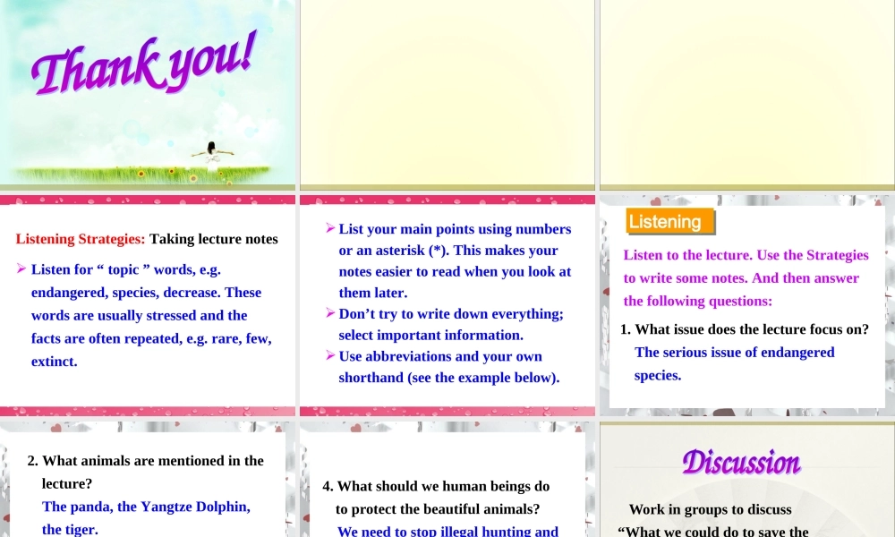 Lesson2EndangeredSpecies