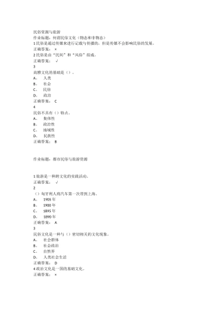 民俗资源与旅游