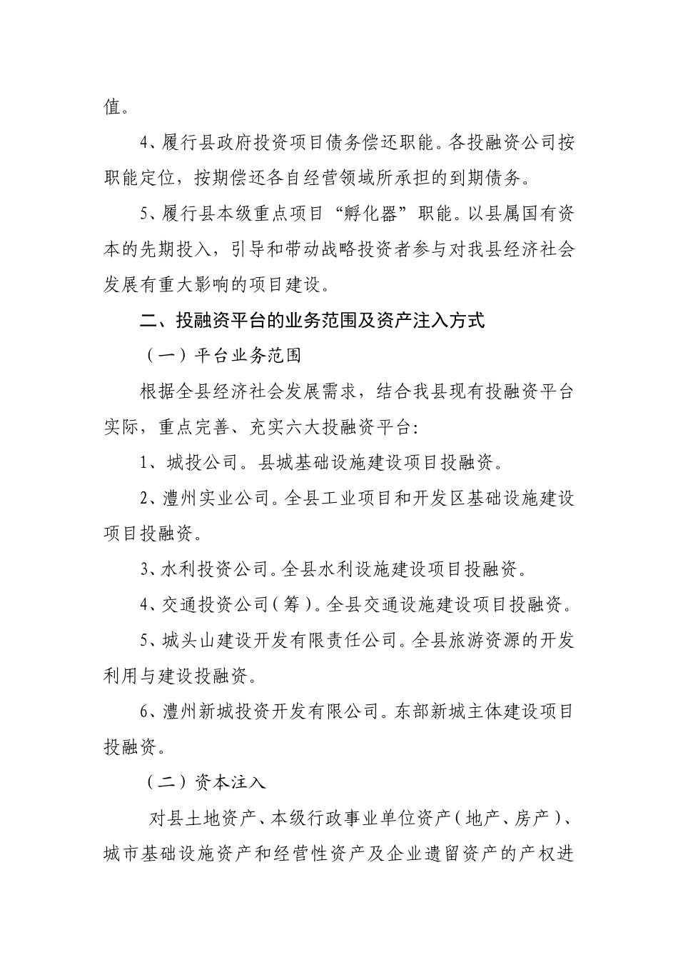 关于做大做强投融资平台的实施方案_第3页