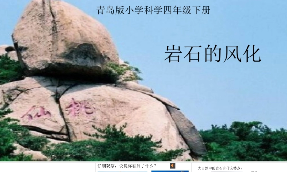 青岛版小学科学四年级下册《岩石的风化》课件