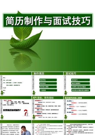 《简历制作与面试技巧》