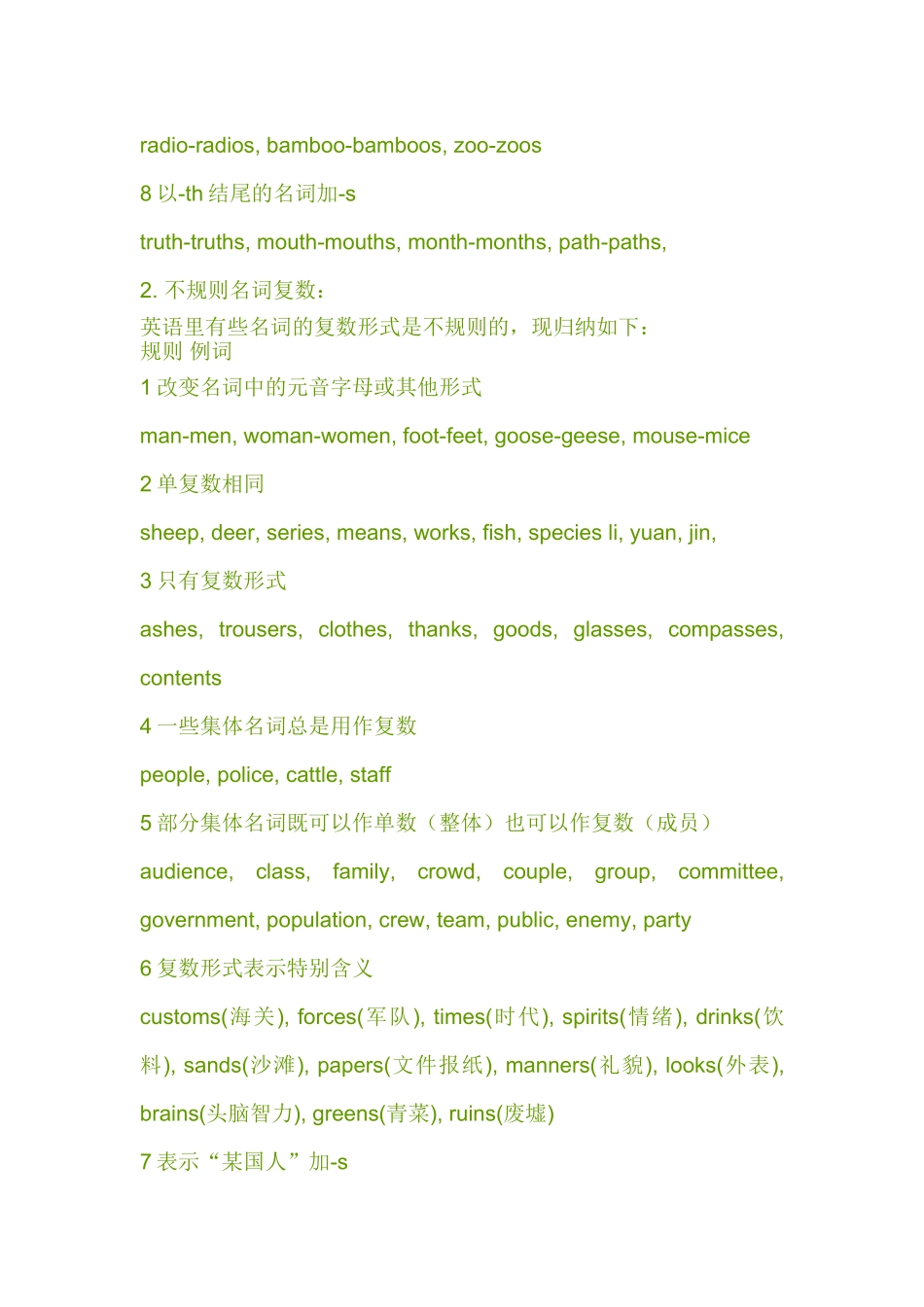 英语名词单复数形式_第3页