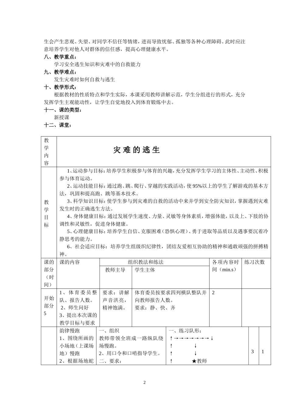 《体育公开课》教学设计_第2页