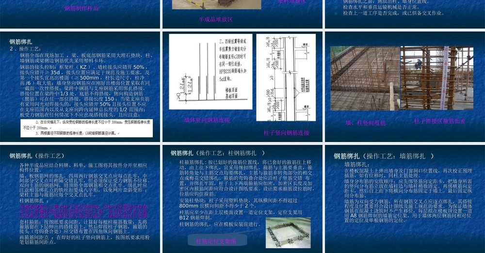 钢筋工程图片技术交底ppt
