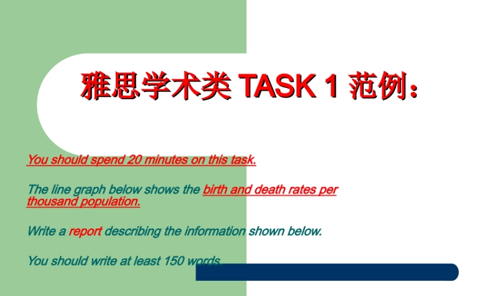 雅思图表写作范例