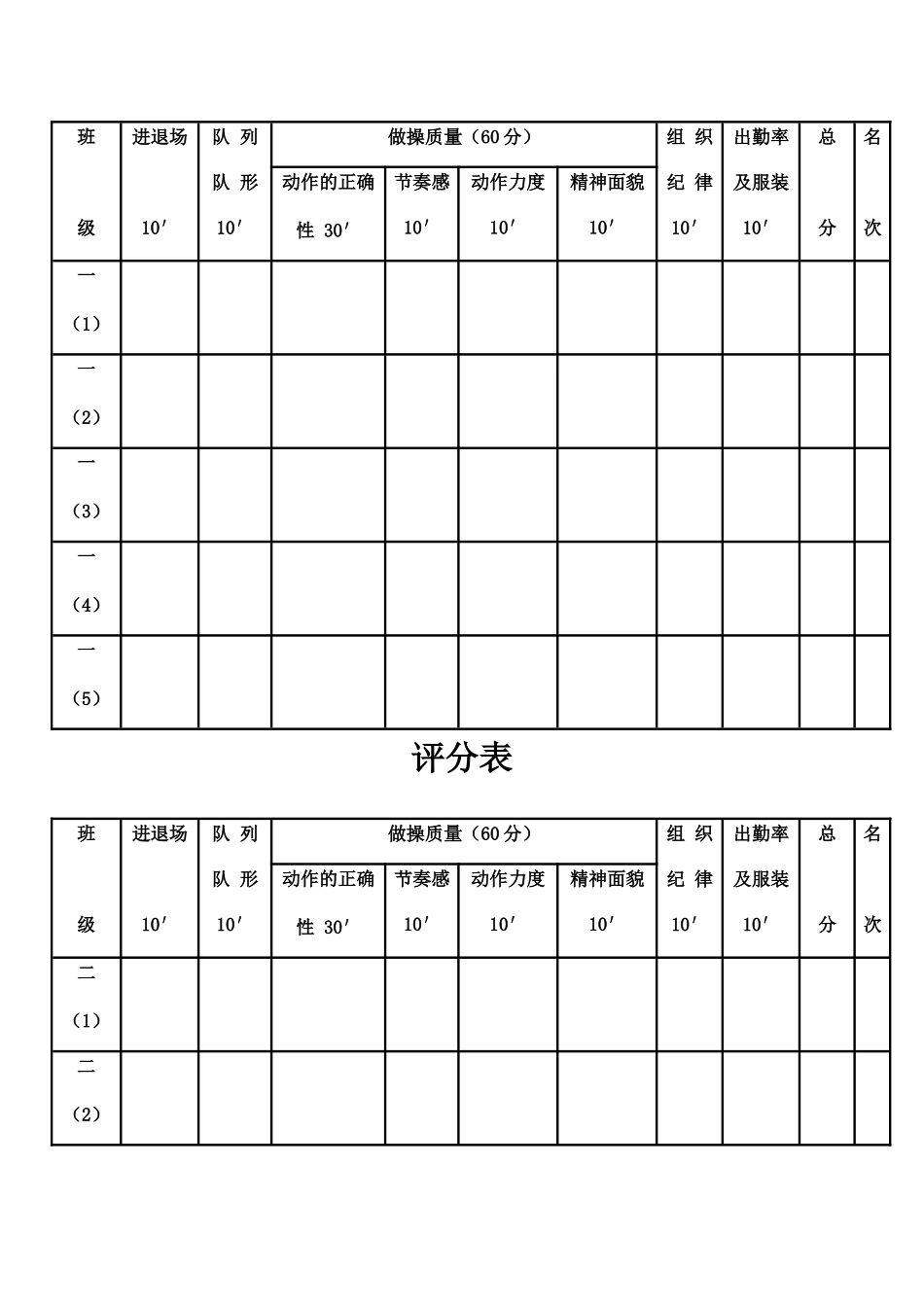 广播体操比赛评分表_第2页