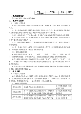 17、统计与可能性、解决问题的策略