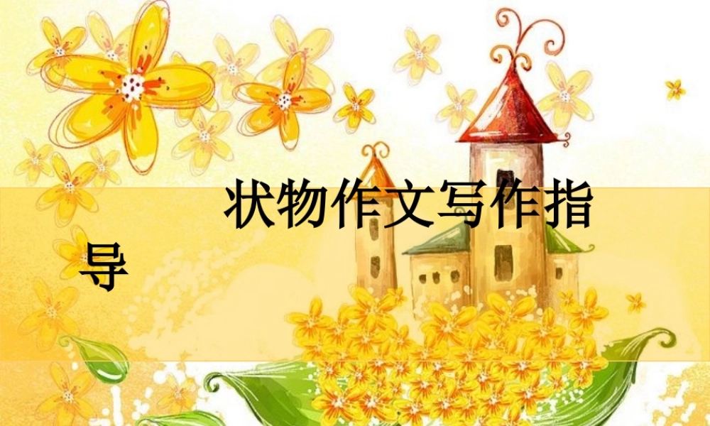 状物作文PPT