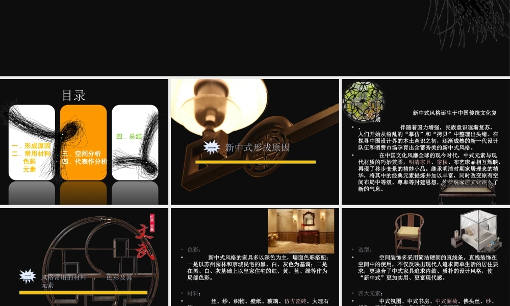 新中式、混搭PPT