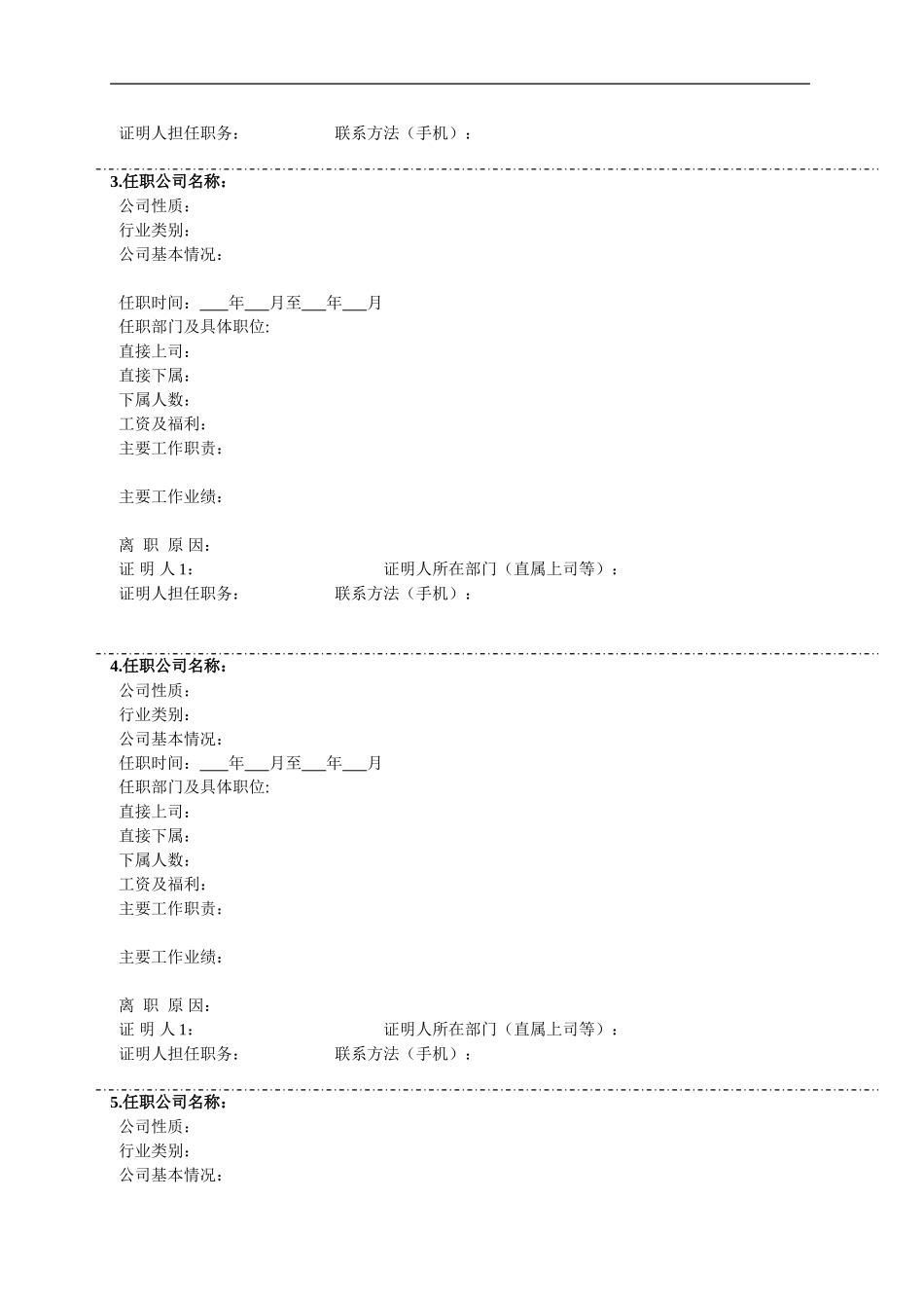 高端人才简历(模板)_第3页
