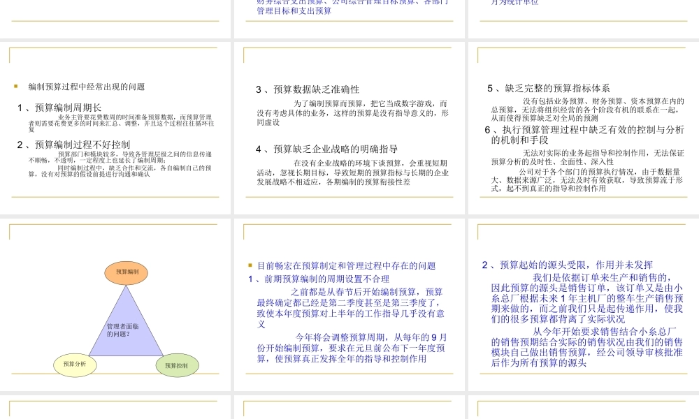 企业全面预算管理培训