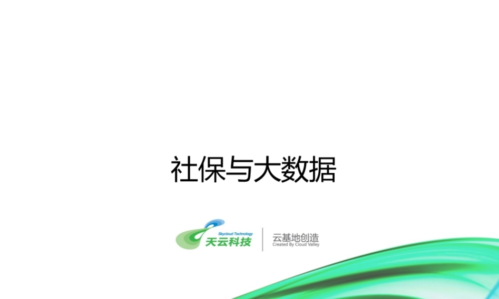 社保大数据解决方案