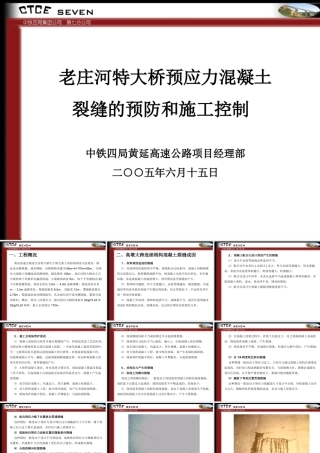 高墩大跨连续刚构混凝土裂缝的预防和施工控制PPT