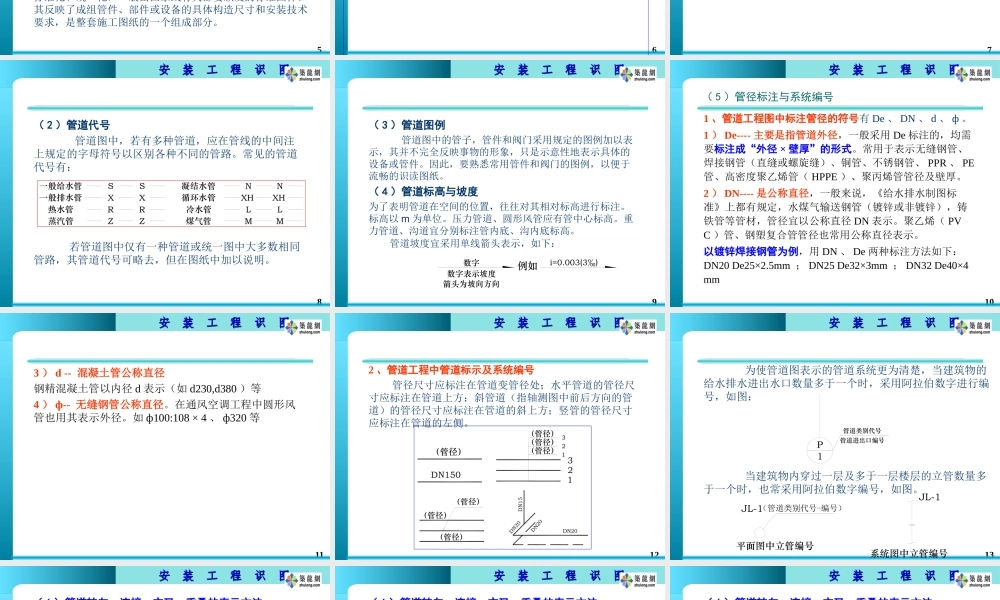 管道安装工程识图