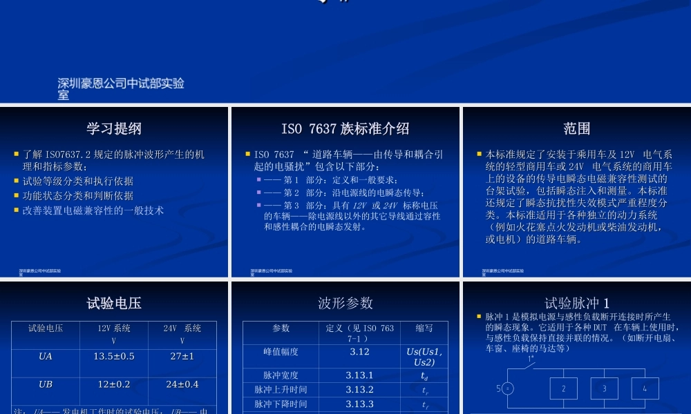 汽车试验标准ISO7637