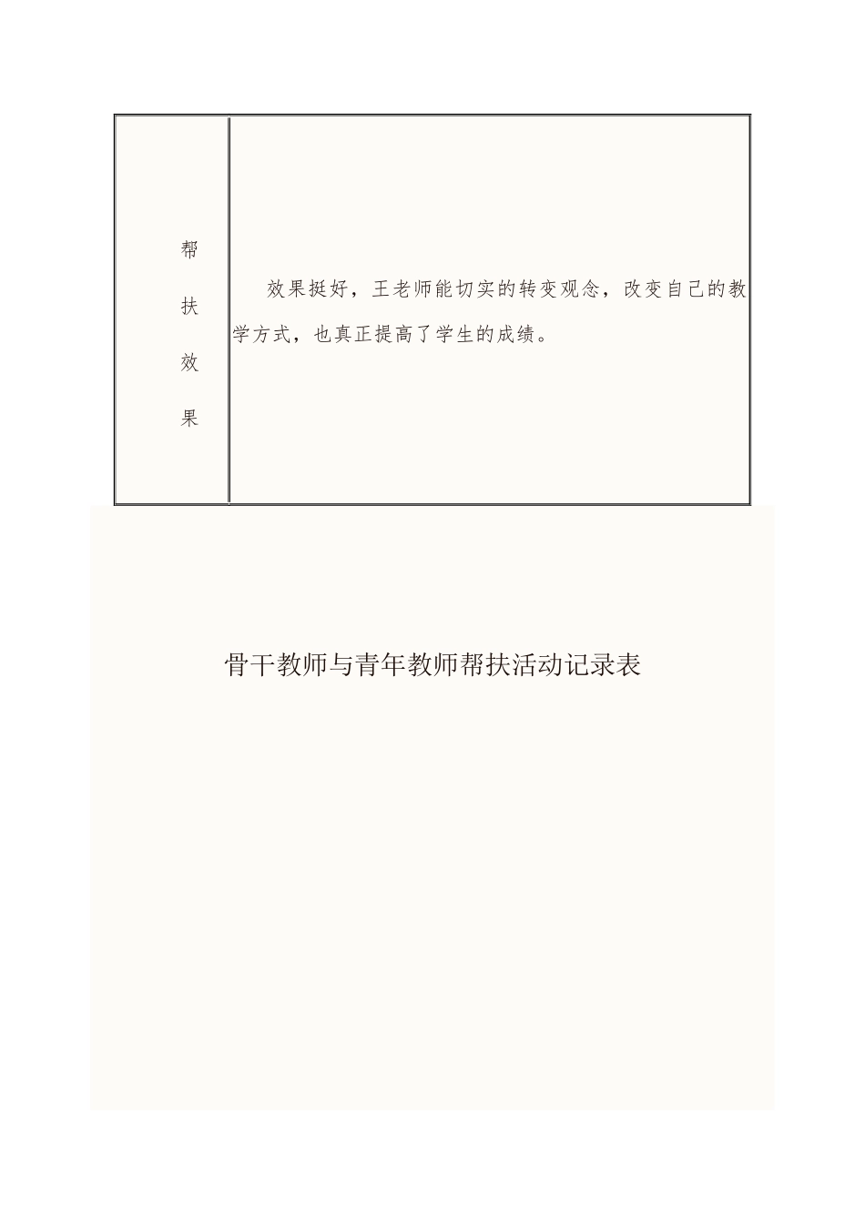 骨干教师与青年教师帮扶活动记录10_第2页