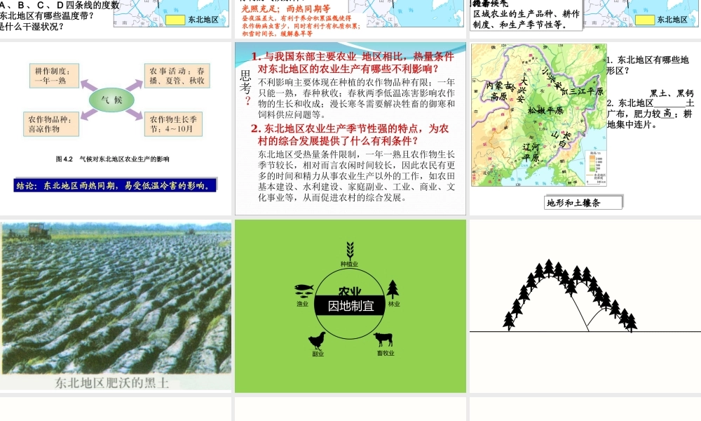 高中地理必修三第四章第一节区域农业发展