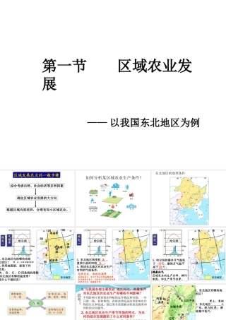 高中地理必修三第四章第一节区域农业发展