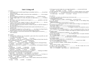 Unit1livingwell复习