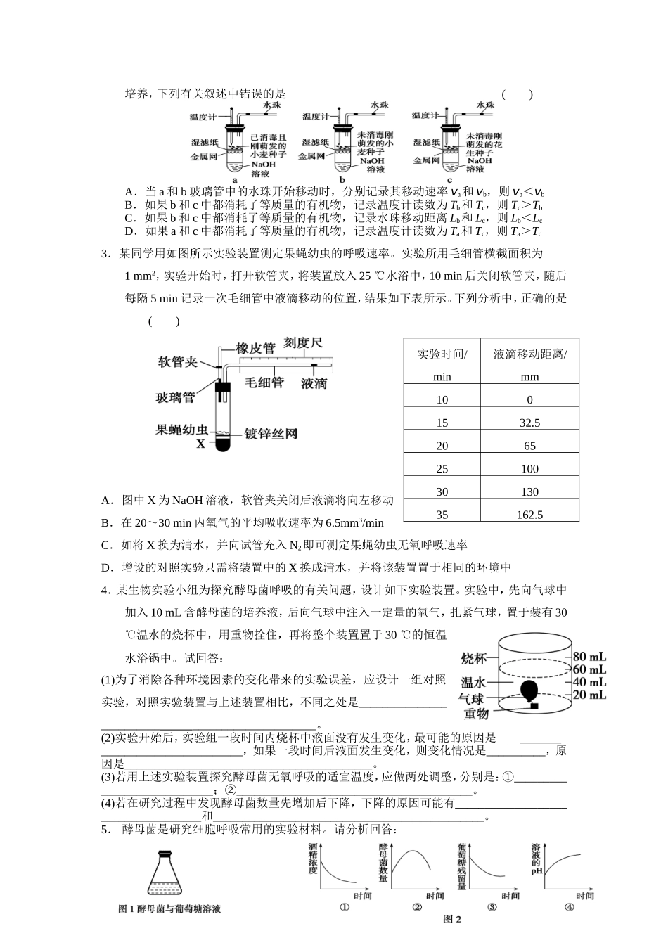 细胞呼吸(2)细胞呼吸方式的探究实验_第2页